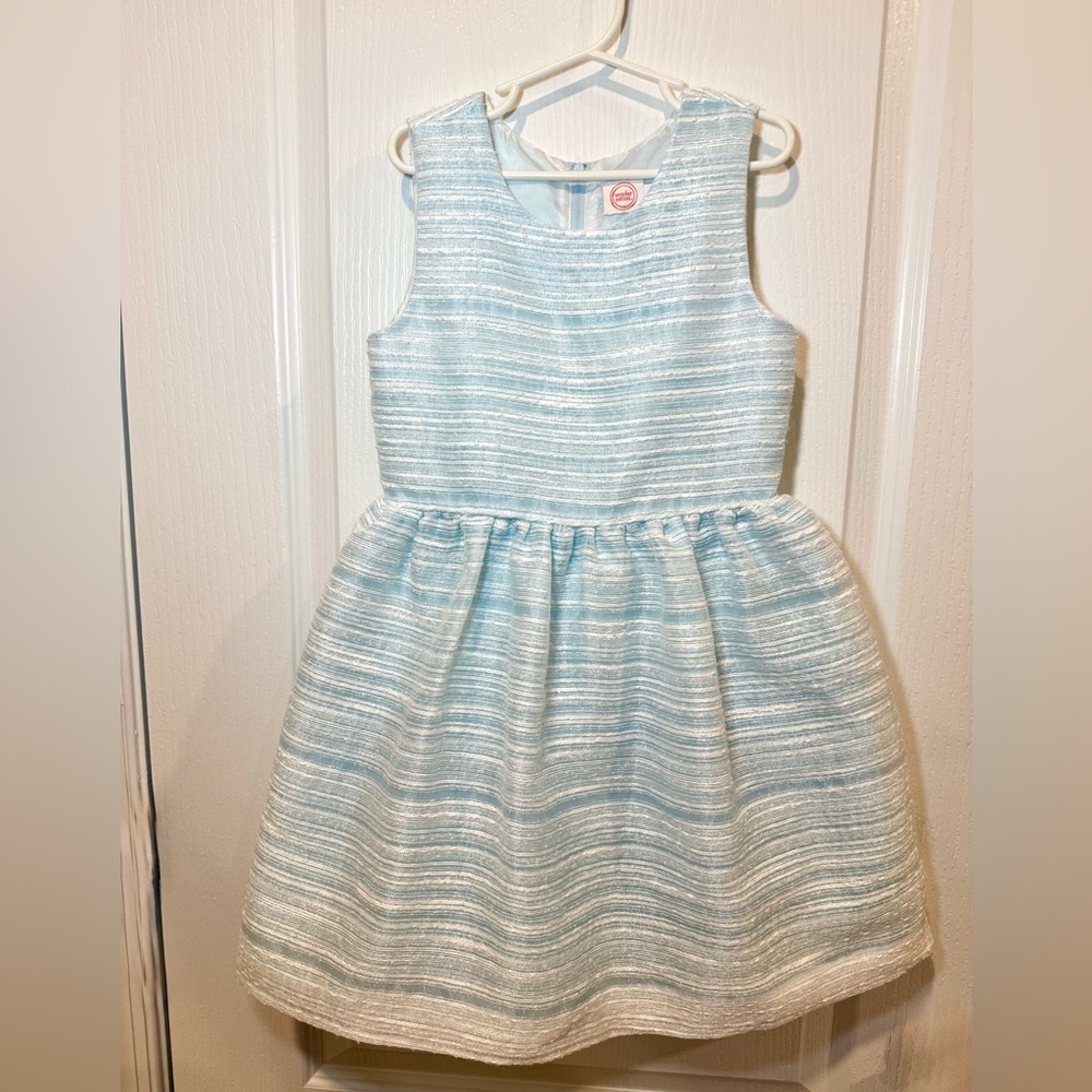 Wonder Nation Light Blue Striped Formal Dress